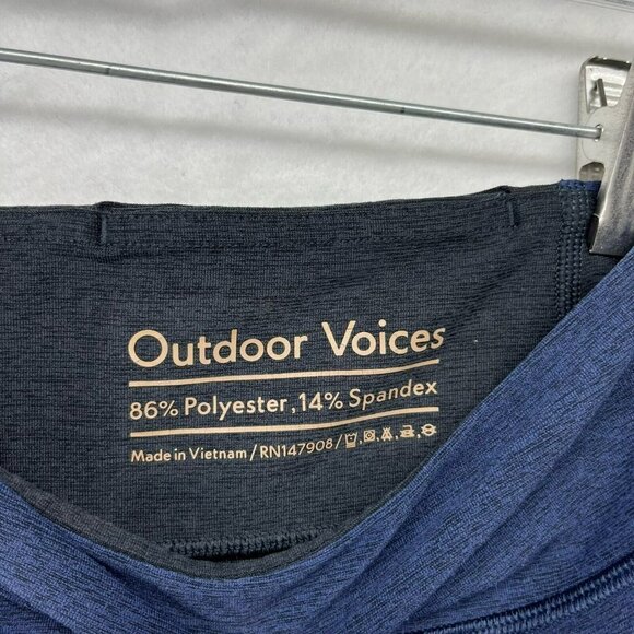 Outdoor Voices Leggings Womens M Blue Black Colorblock Activewear Skinny Pull on - Picture 6 of 11
